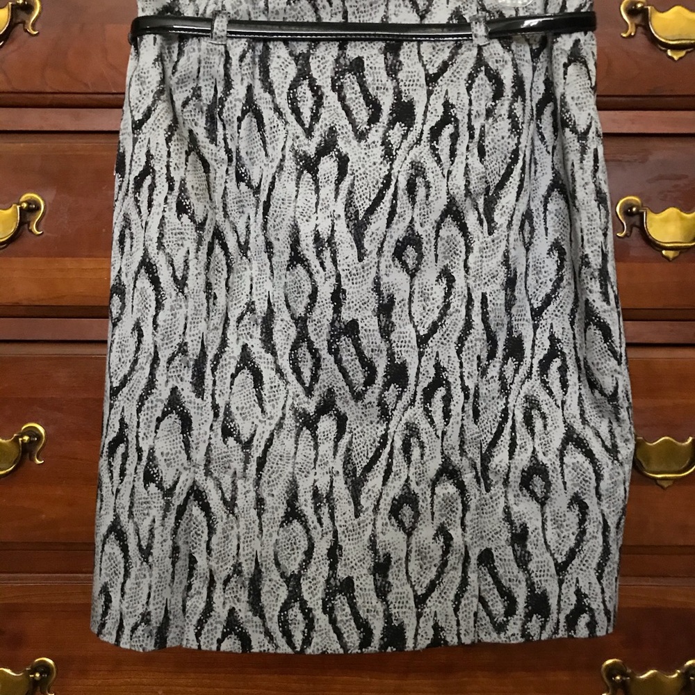 Apt 9 snakeskin belted pencil skirt 8
